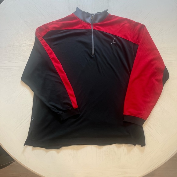 Jordan Other - Jordan Black and Red Quarter-Zip Top